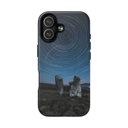 iPhone Star Trails Over Ancient Stones Premium MagSafe Case