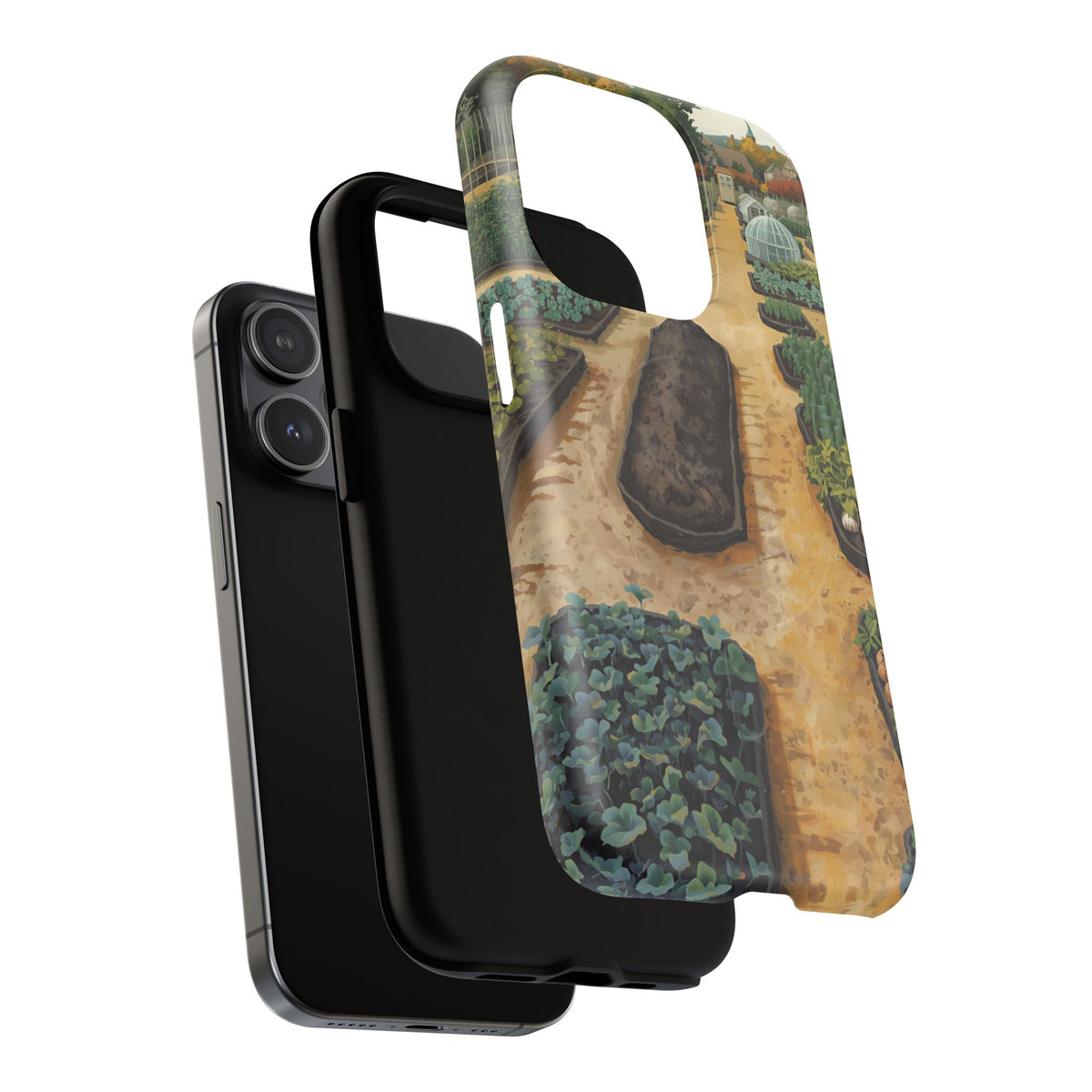 The Four Seasons of Plot Forty-Two Allotment Landscape iPhone Case