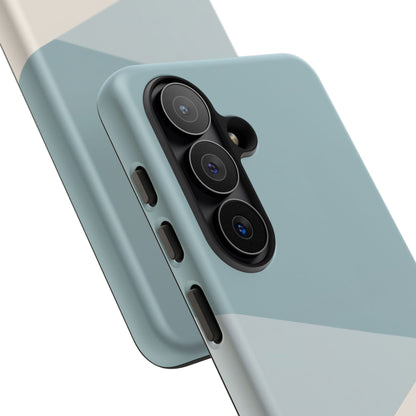 Samsung Galaxy Minimal Geometric Blue Case - Matte Tough Protective Cover