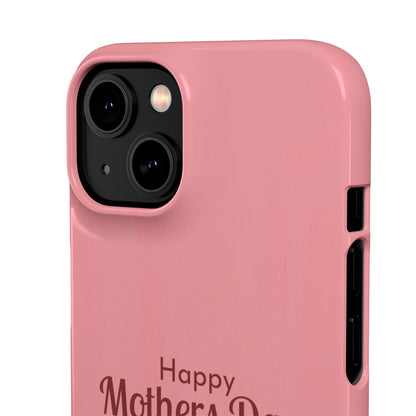 Personalised Mother’s Day iPhone Case - Pink Tulip Floral Design with Custom Name