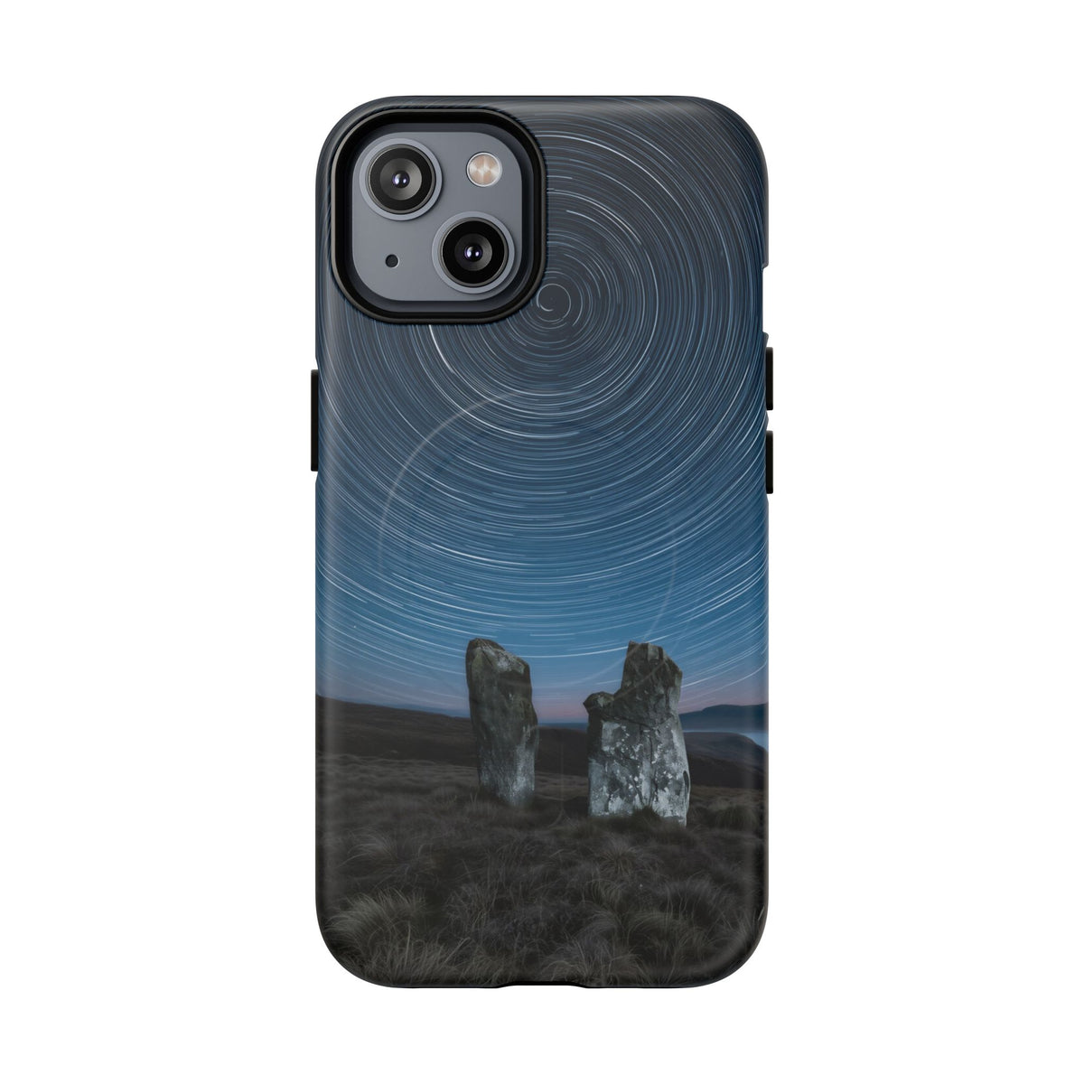 iPhone Star Trails Over Ancient Stones Premium MagSafe Case