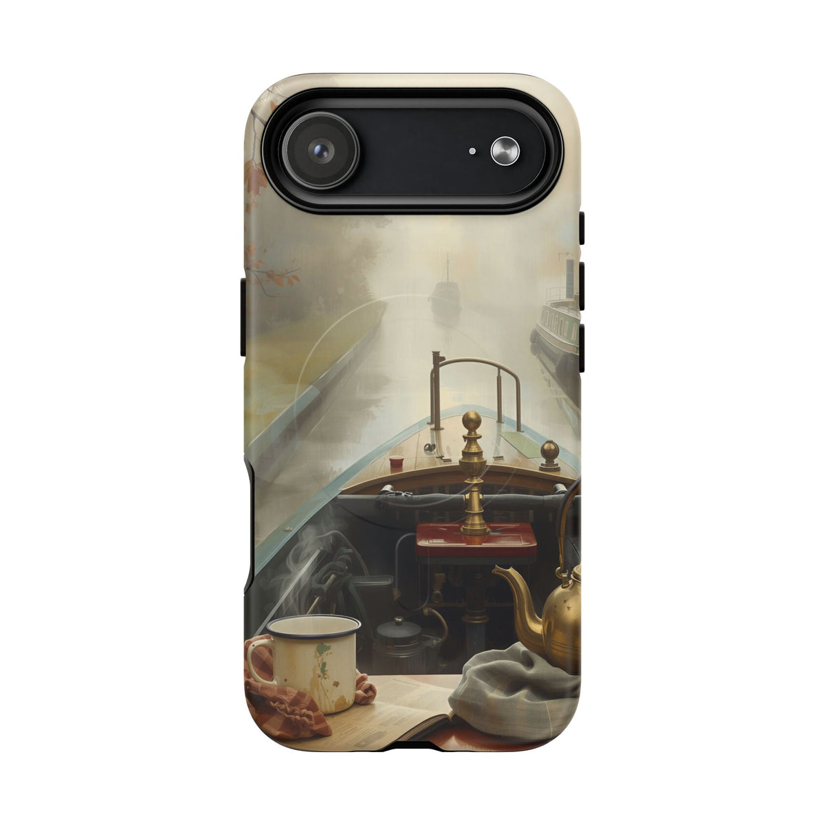 iPhone Misty Narrowboat Stern Premium MagSafe Case