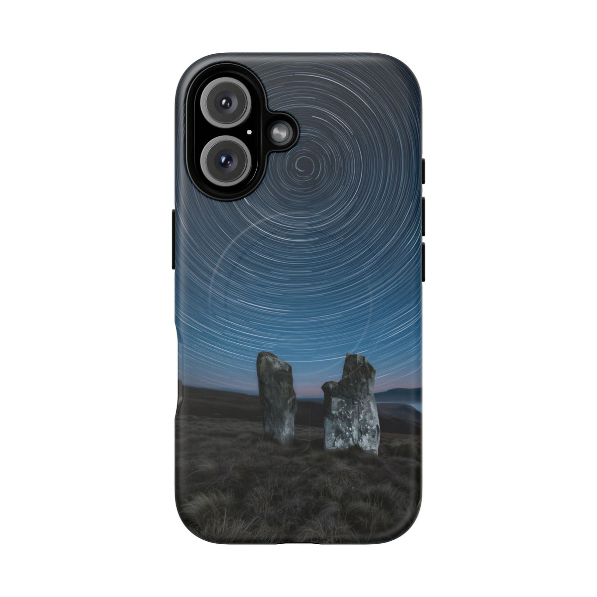 iPhone Star Trails Over Ancient Stones Premium MagSafe Case