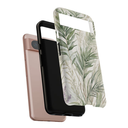 Google Pixel Case - Botanical Greenery Watercolour Pattern