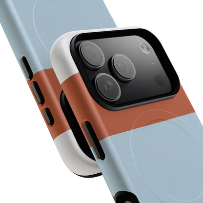 Coastal Horizon Colour-Block iPhone Case - Luxury Shockproof MagSafe® Compatible Tough Cover