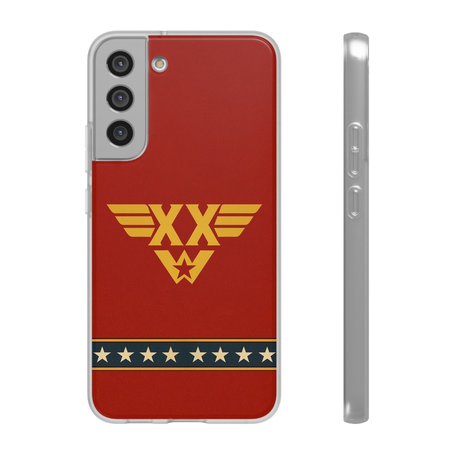 Personalised Wonder Woman Inspired Phone Case - Custom Initials Superhero Design