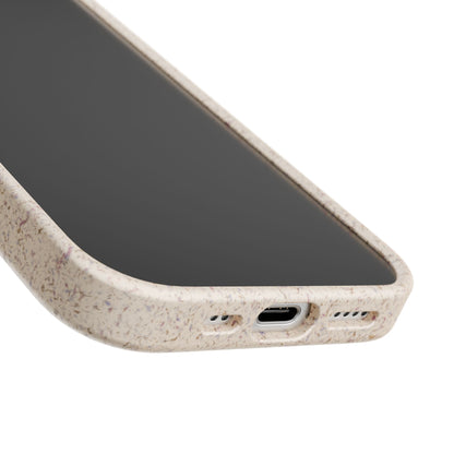 Personalised Eco-Friendly iPhone Case - Biodegradable Custom Name Phone Case - Retro Wave Design