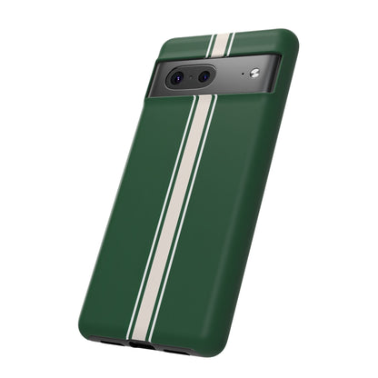 Google Pixel Case - British Racing Green Stripe Design