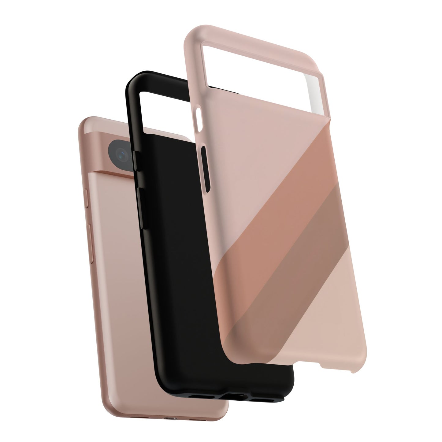 Google Pixel Case - Blush Diagonal Stripe