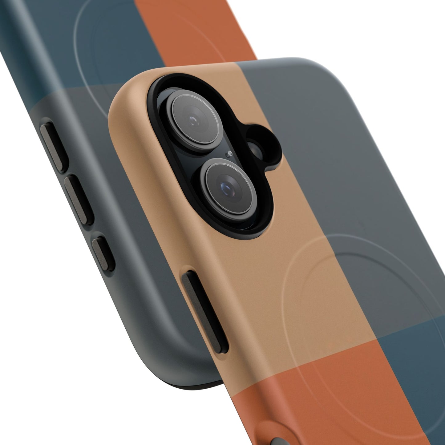 Harbour Grid Colour-Block iPhone Case - Luxury Shockproof MagSafe® Compatible Tough Cover