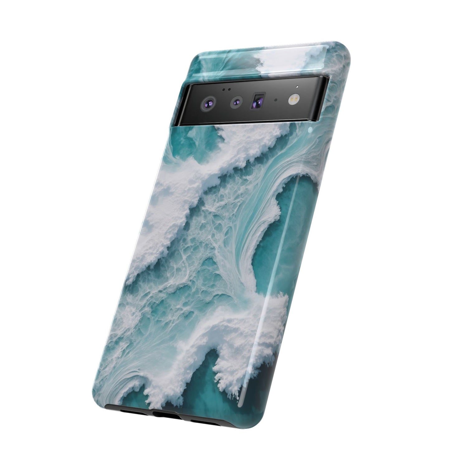 Google Pixel Case - Ocean Luxe Marble Waves