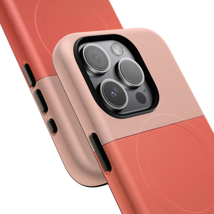 Coral Block iPhone Case - Luxury Shockproof MagSafe® Tough Cover