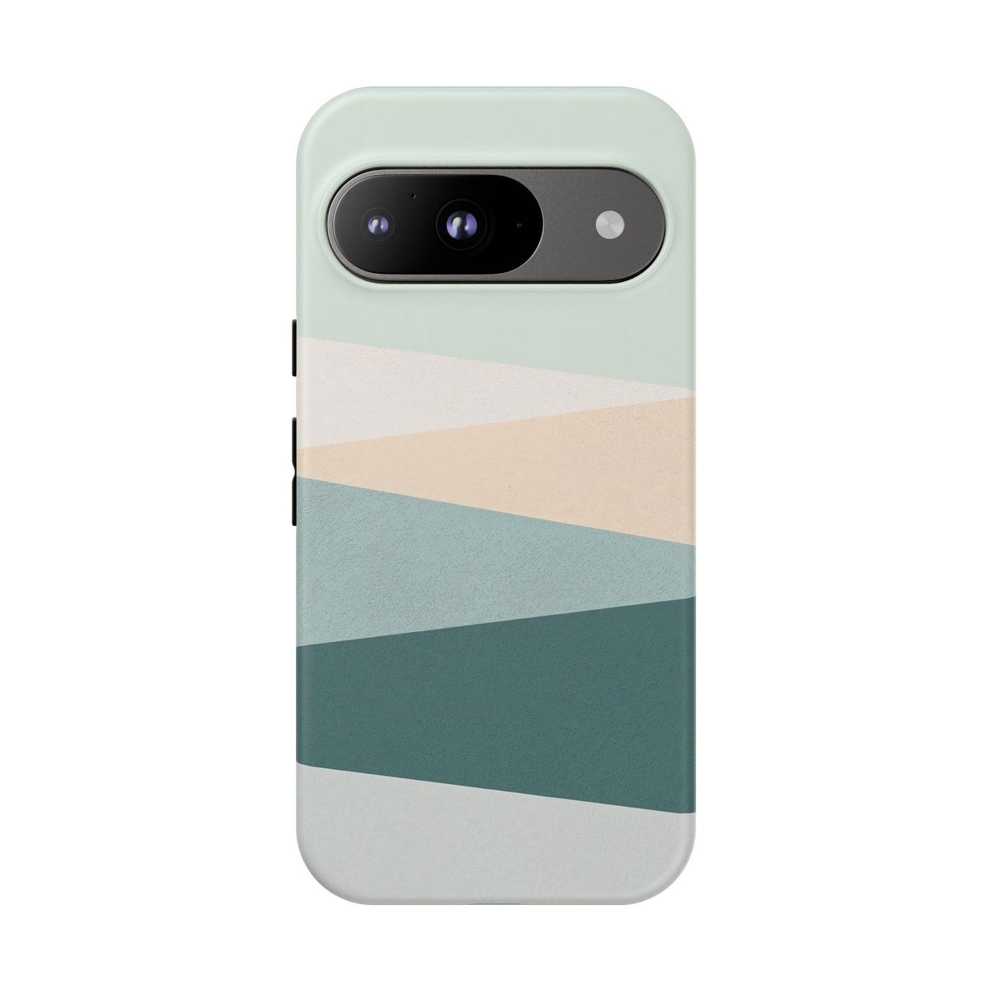 Google Pixel Case - Coastal Mist Blue Green Stripe