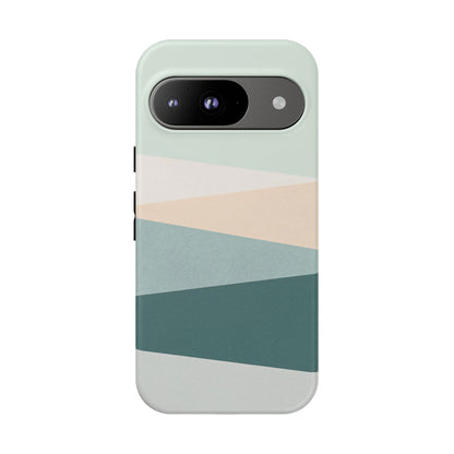 Google Pixel Case - Coastal Mist Blue Green Stripe