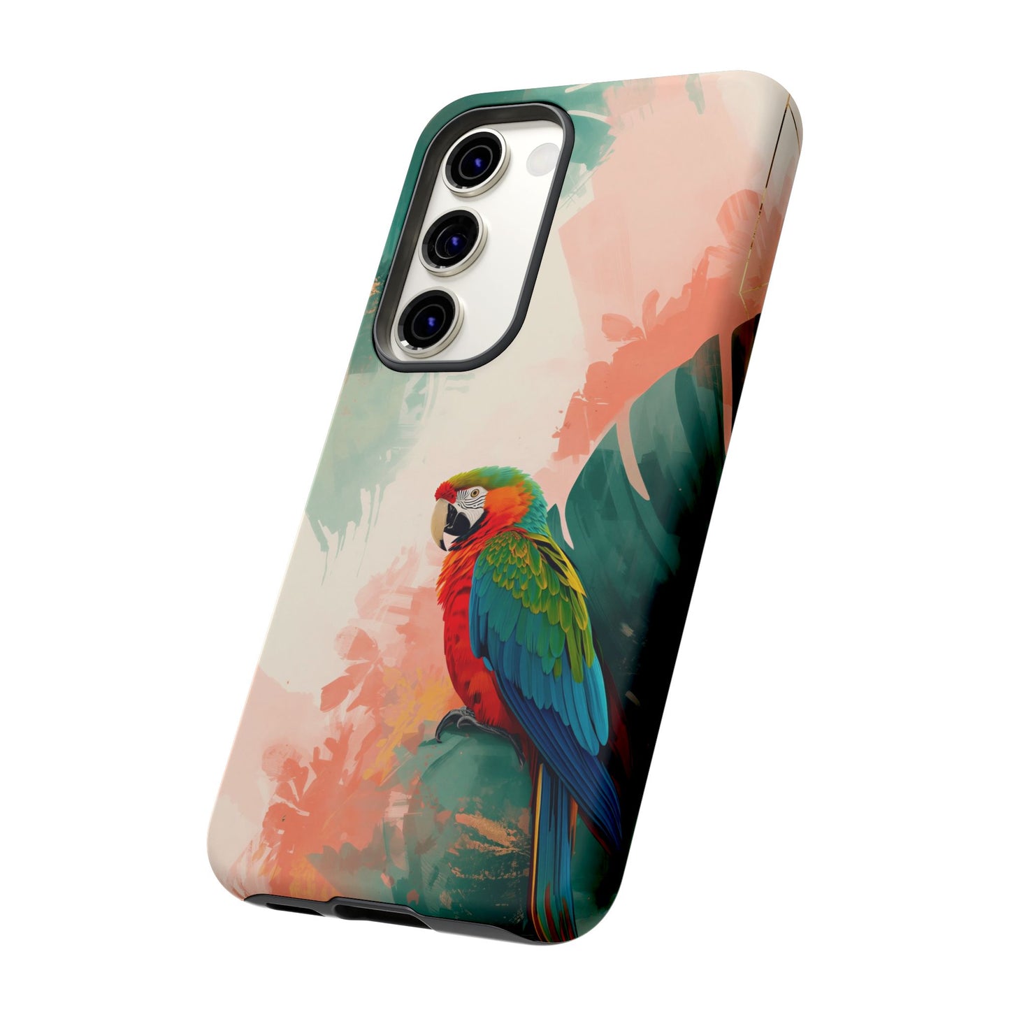 Samsung Galaxy Tropical Watercolor Parrot Tough Case