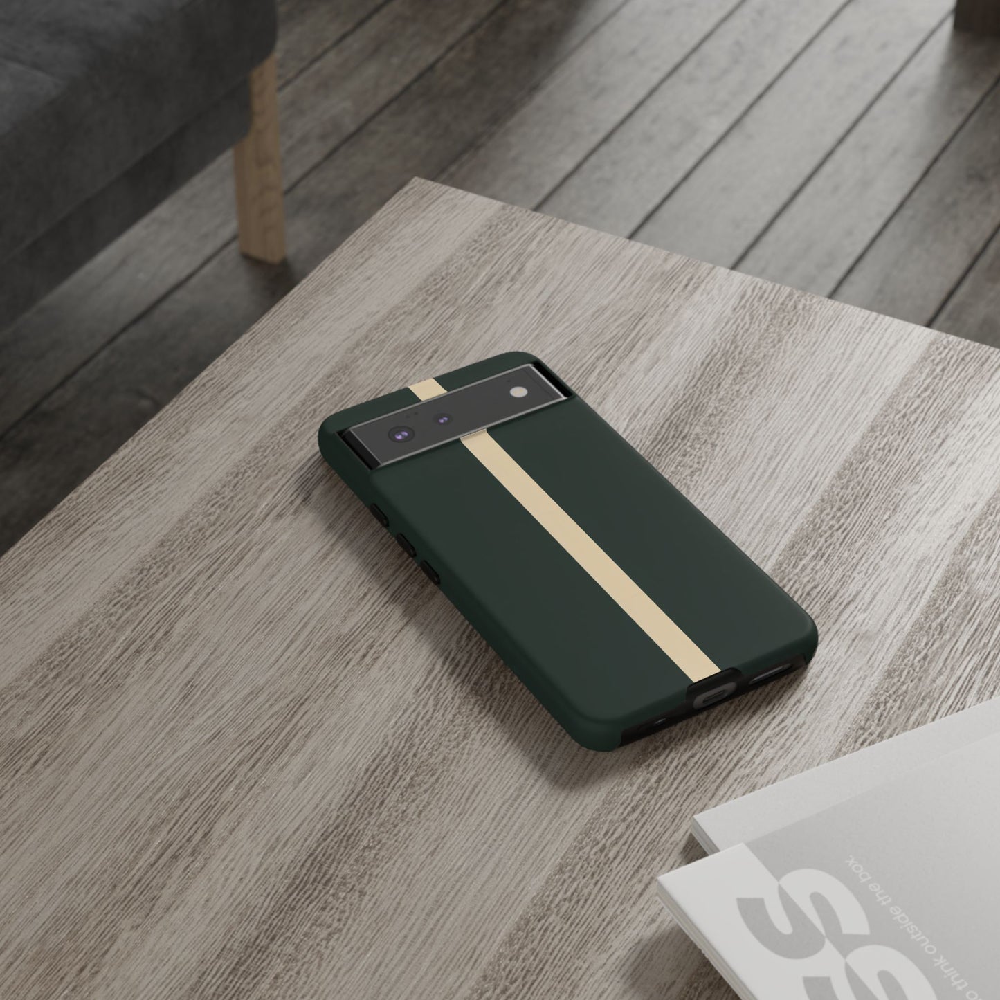 Google Pixel Case - British Racing Green Stripe Design