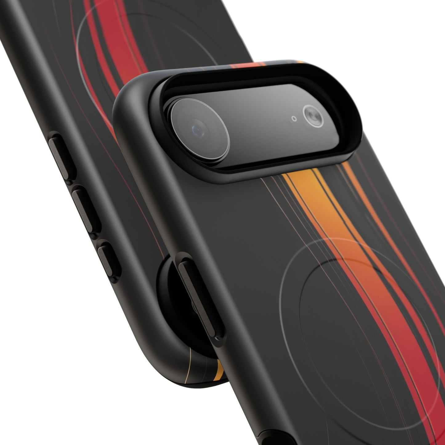 Flame Streak Matte iPhone Case - Racing Inspired Shockproof MagSafe® Compatible Cover