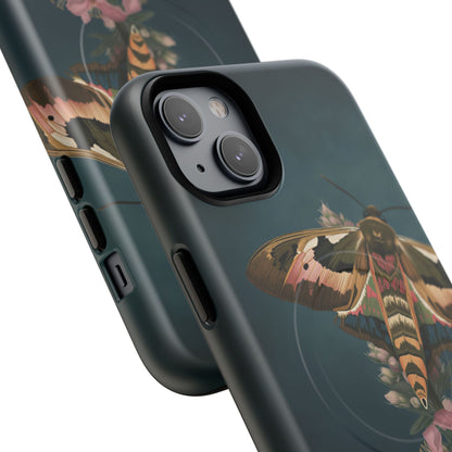 Rosebay at Midnight British Moth Botanical iPhone Case