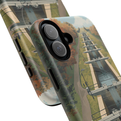 The Lock Flight Canal Landscape MagSafe-Compatible iPhone Case
