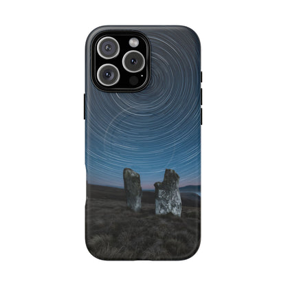 iPhone Star Trails Over Ancient Stones Premium MagSafe Case