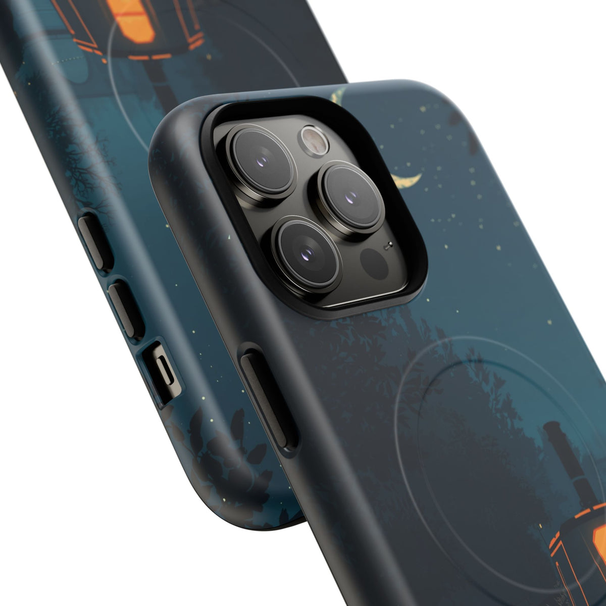 iPhone Night Narrowboat Canal Premium MagSafe Case