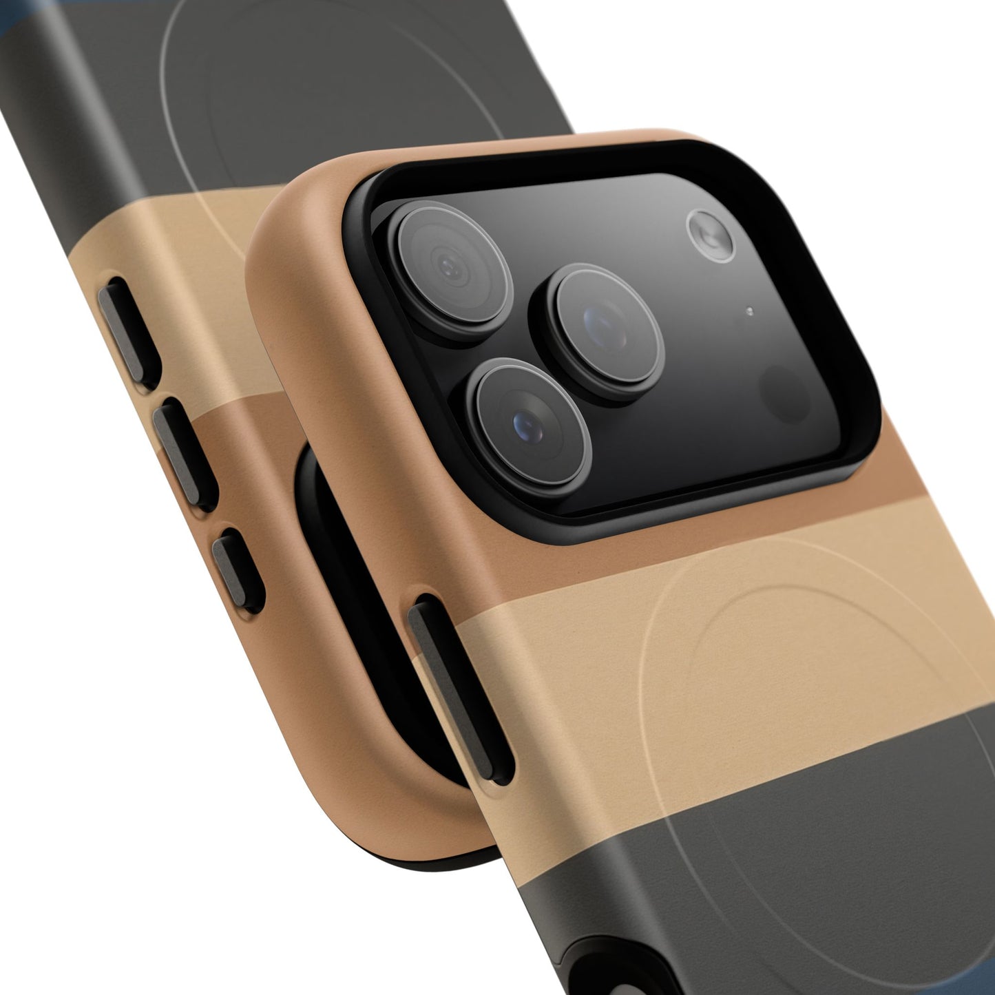 Retro Marina Colour-Block iPhone Case - Luxury Shockproof MagSafe® Compatible Tough Cover