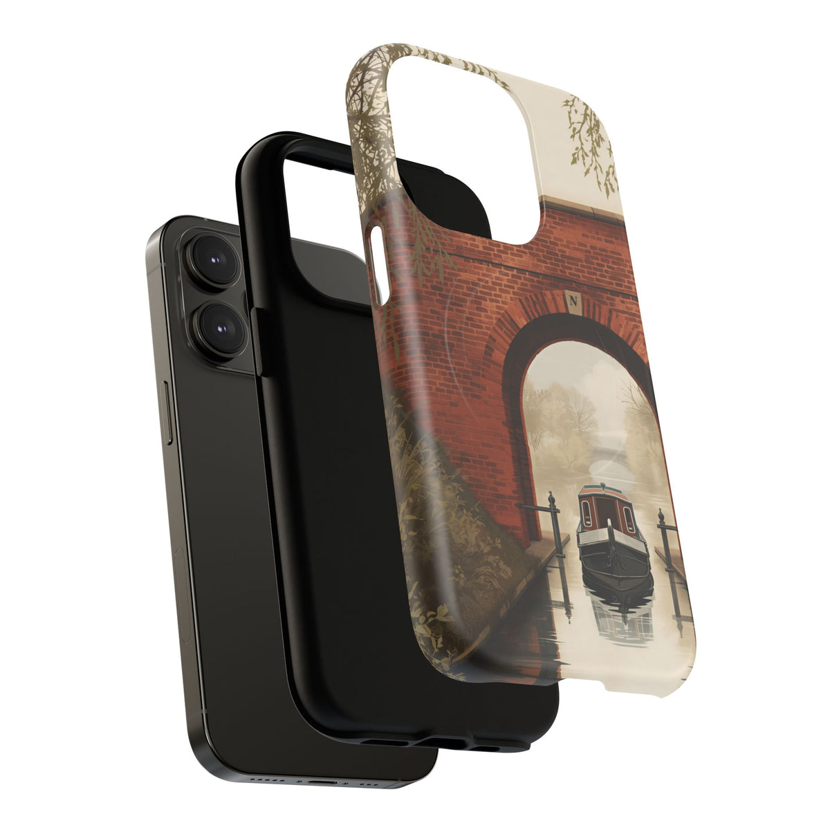 Willow Canal Bridge Passage iPhone Case – Heritage Waterway Design