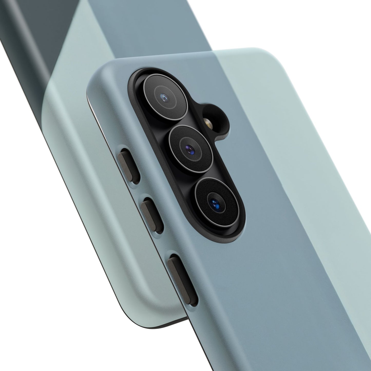 Samsung Galaxy Geometric Blue Phone Case - Minimalist Matte Tough Protective Cover