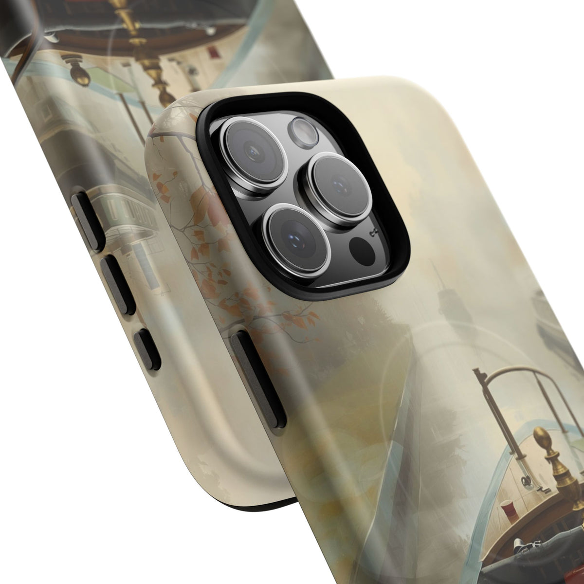 iPhone Misty Narrowboat Stern Premium MagSafe Case