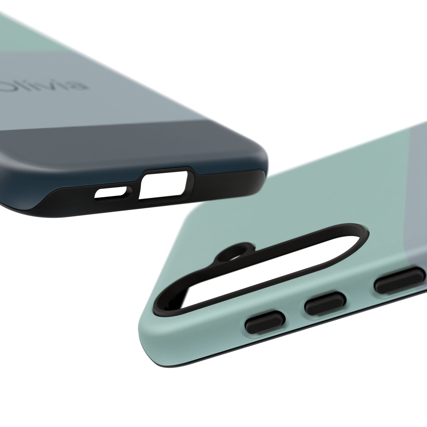 Samsung Galaxy Personalised Name Phone Case - Minimal Colour Block Matte Tough Protective Cover