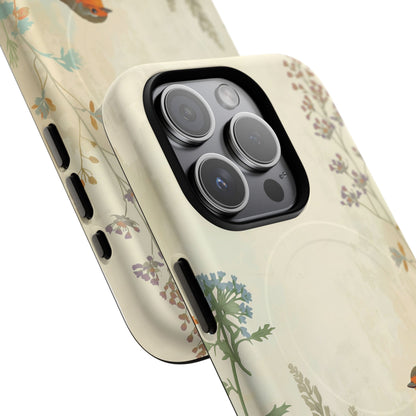 iPhone Floral Robin Premium MagSafe Case