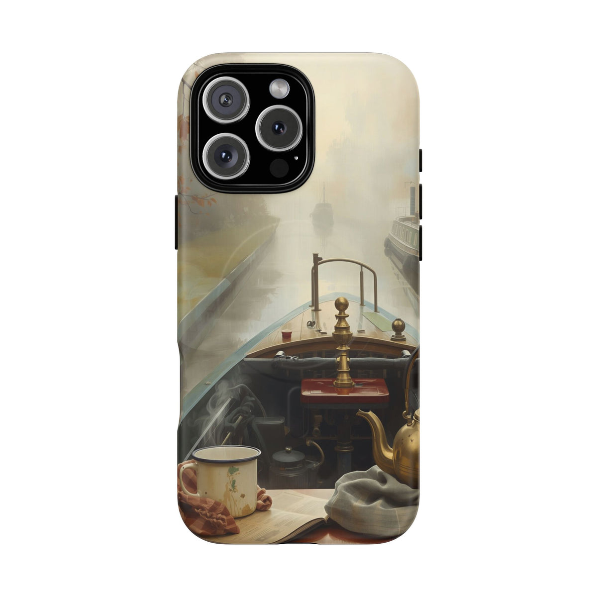 iPhone Misty Narrowboat Stern Premium MagSafe Case