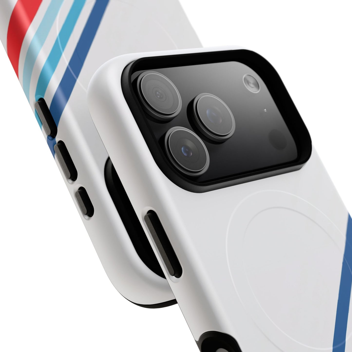 Retro Racing Stripe iPhone Case - Shockproof MagSafe® Compatible
