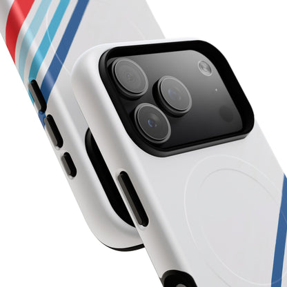 Retro Racing Stripe iPhone Case - Shockproof MagSafe® Compatible