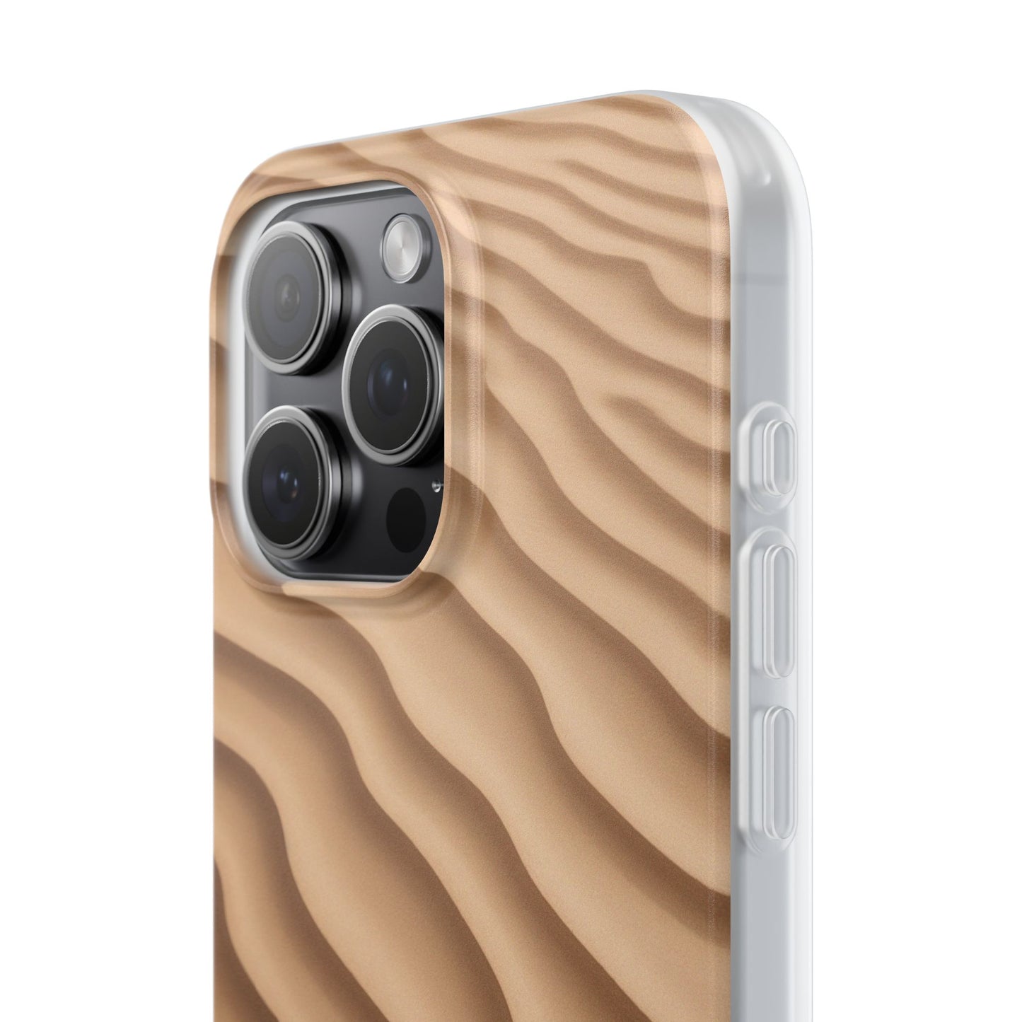 Golden Sand Ripple Pattern Phone Case - Minimal Beach Texture Design