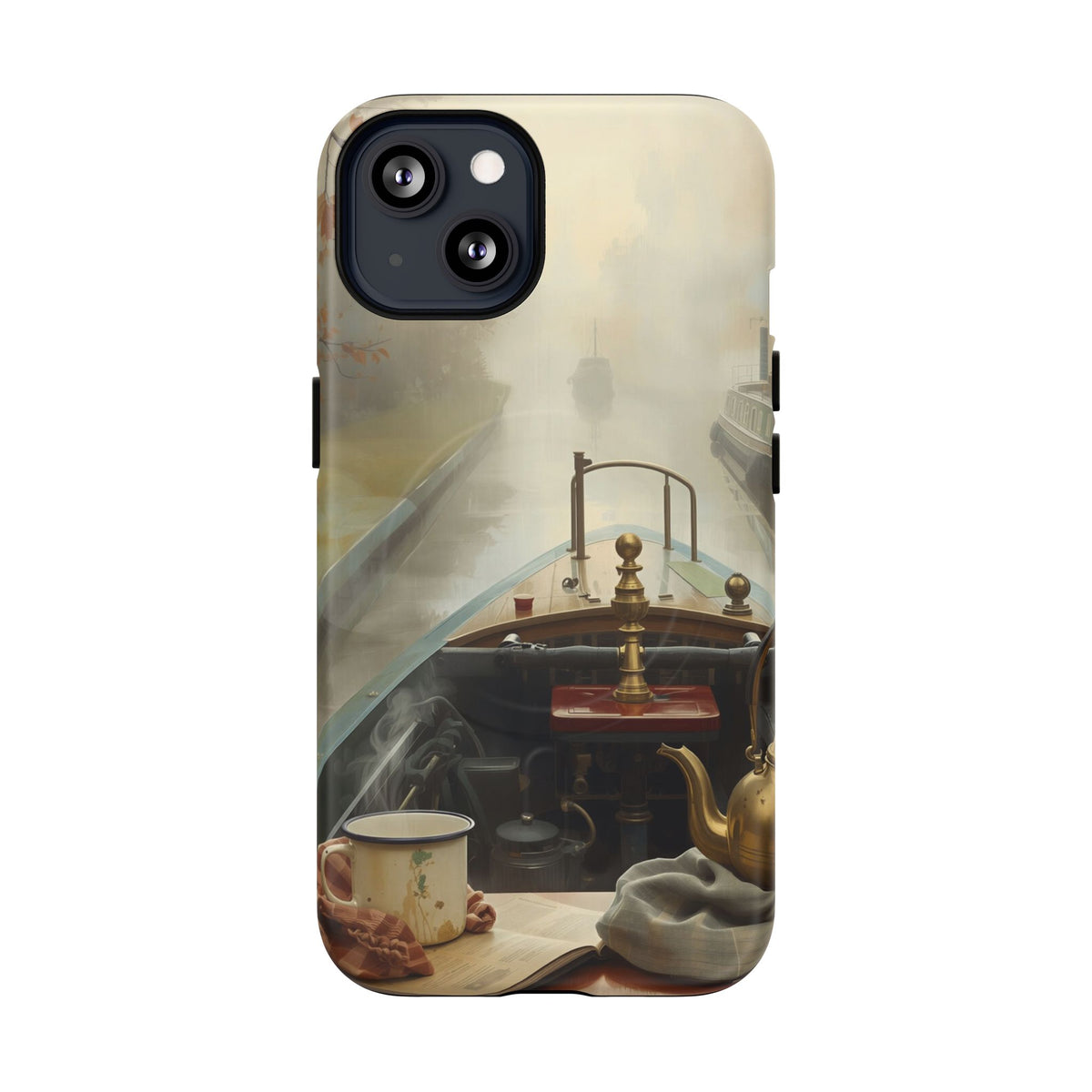 iPhone Misty Narrowboat Stern Premium MagSafe Case