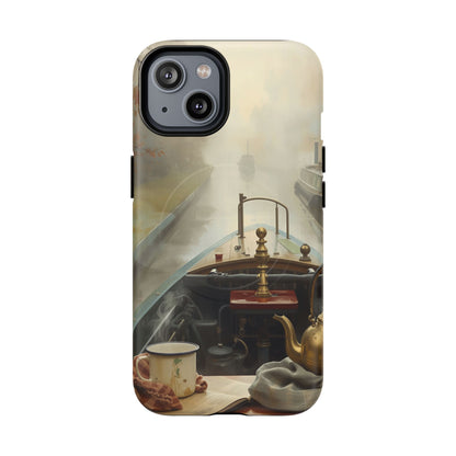 iPhone Misty Narrowboat Stern Premium MagSafe Case