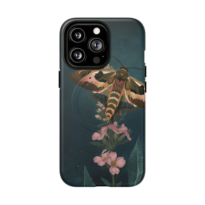 Rosebay at Midnight British Moth Botanical iPhone Case