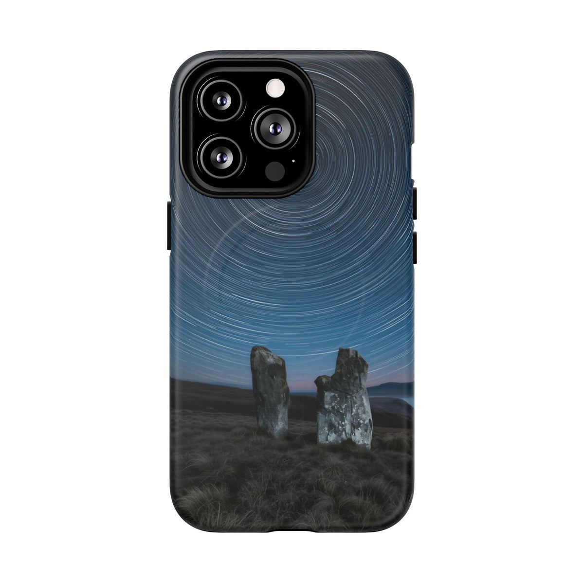 iPhone Star Trails Over Ancient Stones Premium MagSafe Case