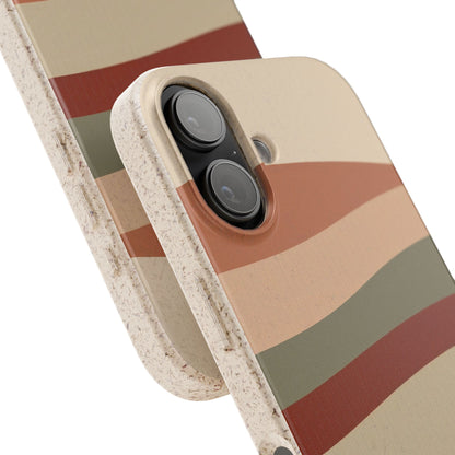 Personalised Eco-Friendly iPhone Case - Biodegradable Custom Name Phone Case - Retro Wave Design