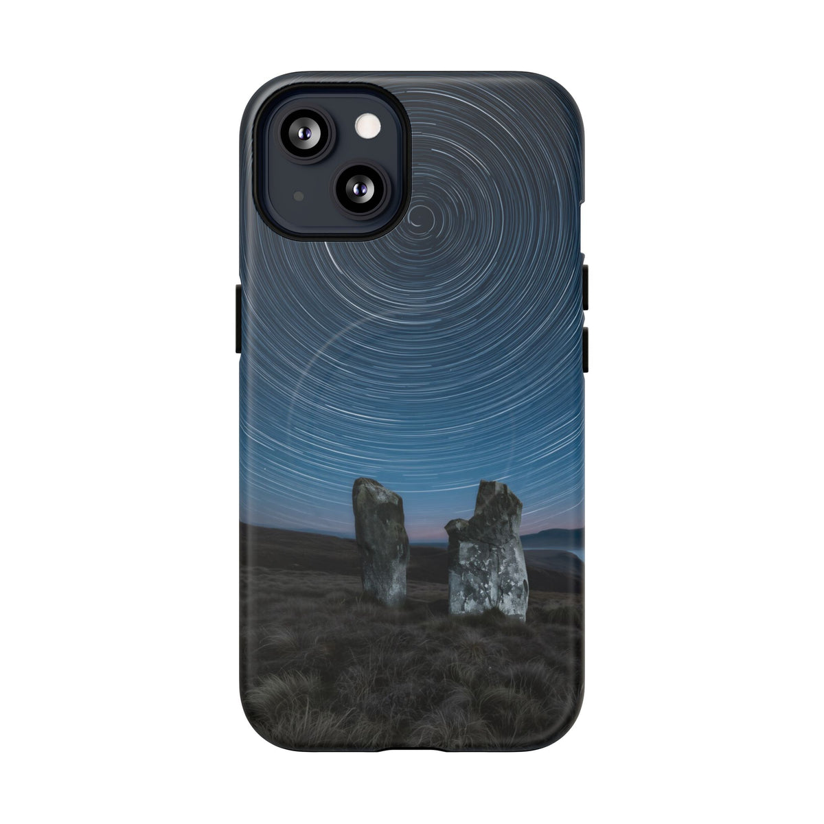 iPhone Star Trails Over Ancient Stones Premium MagSafe Case