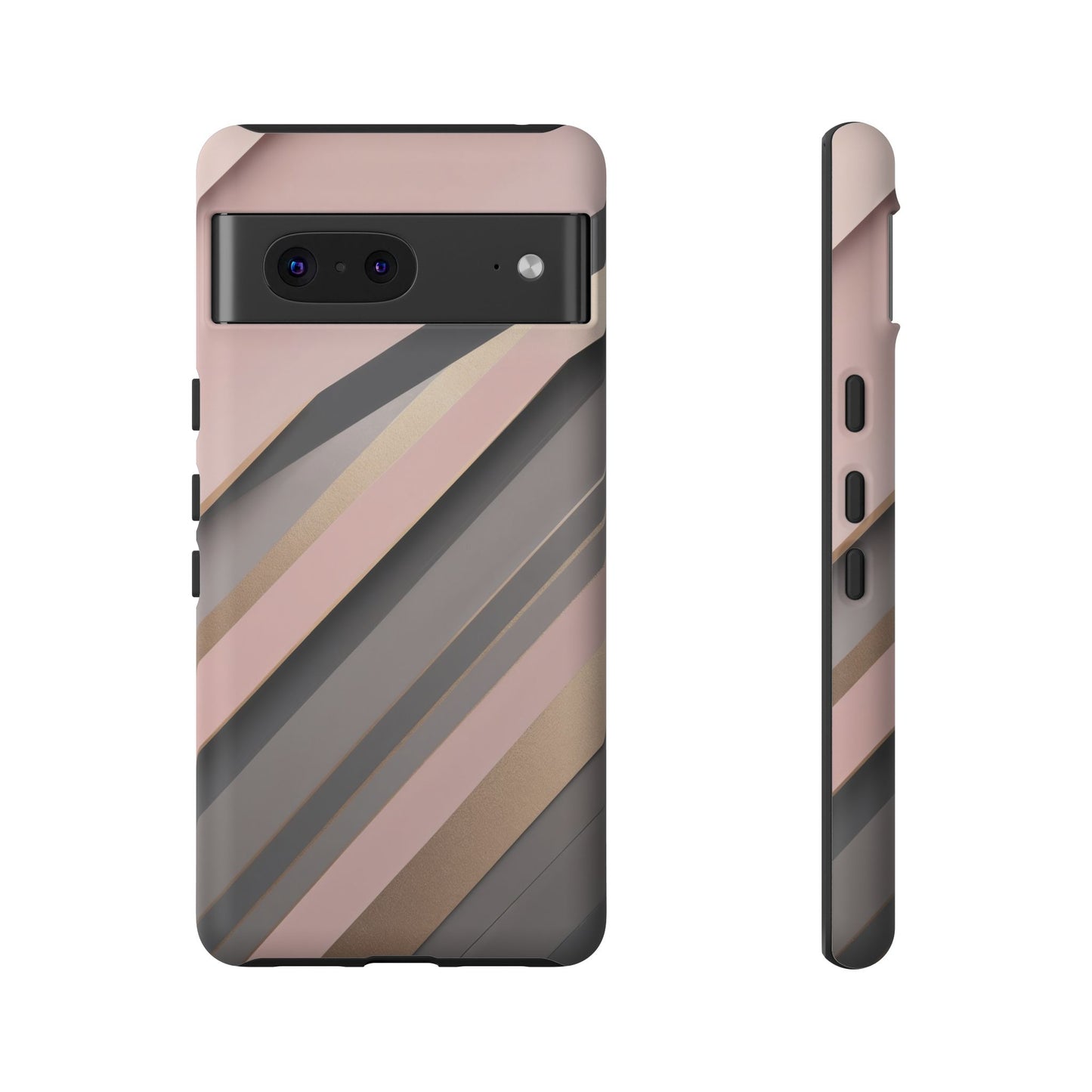 Google Pixel Case - Blush Neutral Stripes