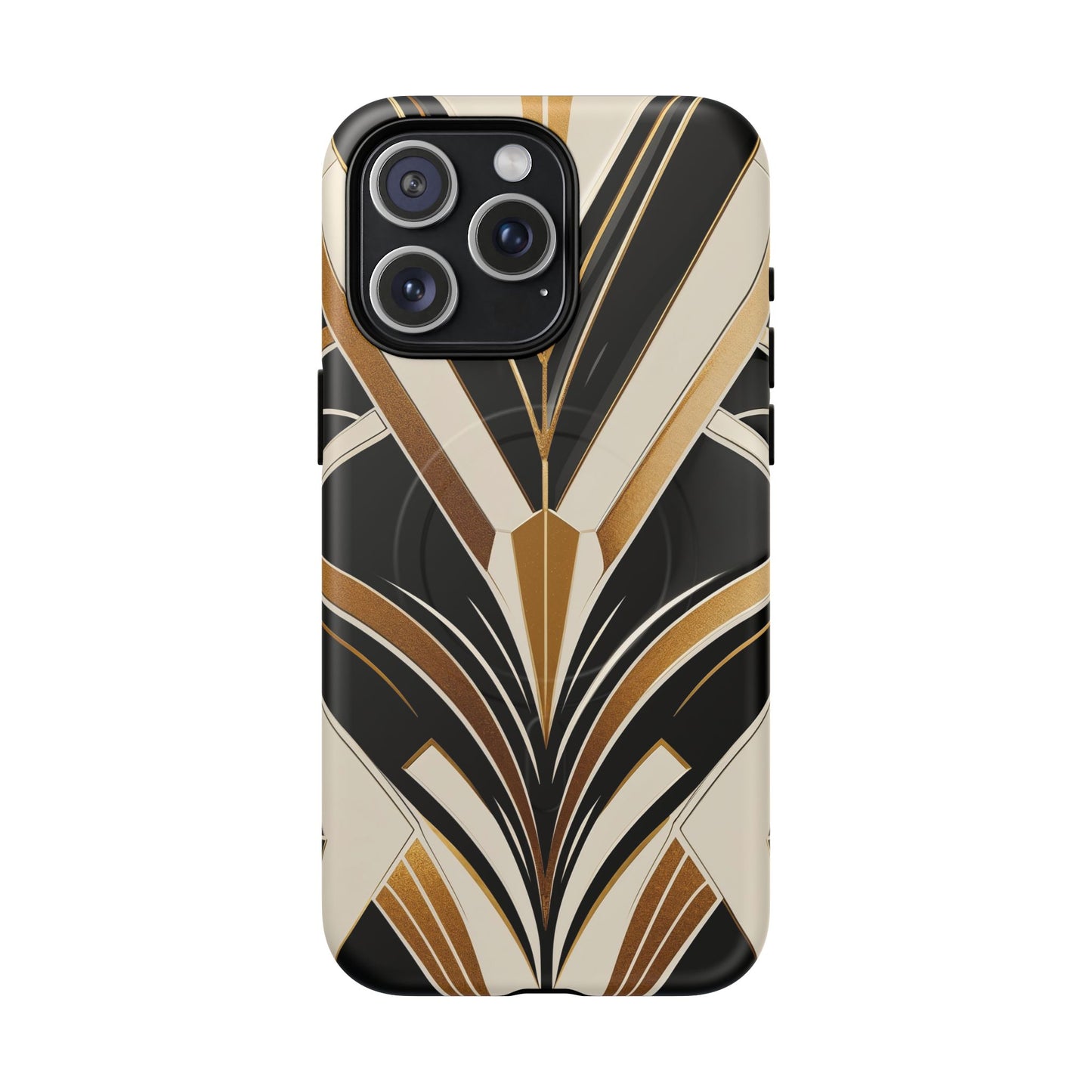 Deco Noir Luxe iPhone Case - Premium MagSafe Protective Cover