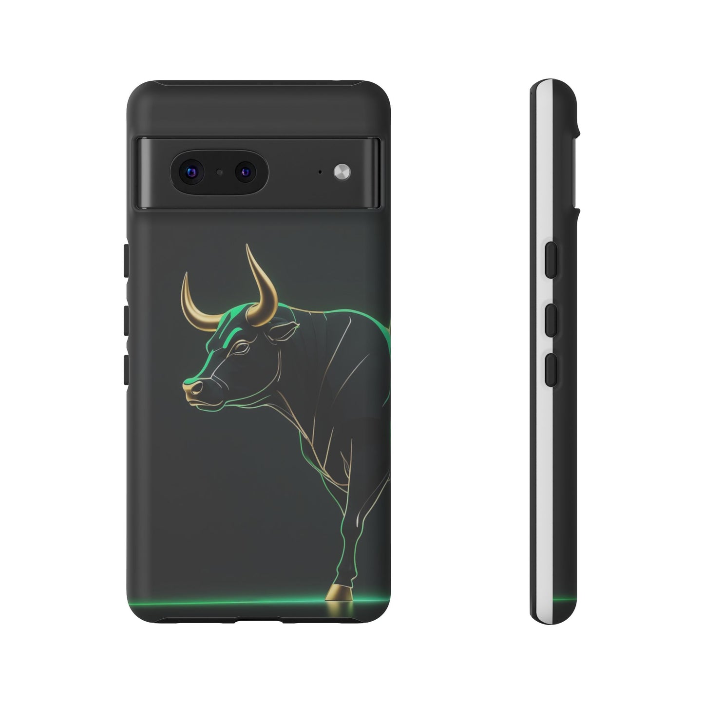 Google Pixel Case - Neon Bull Matte Black