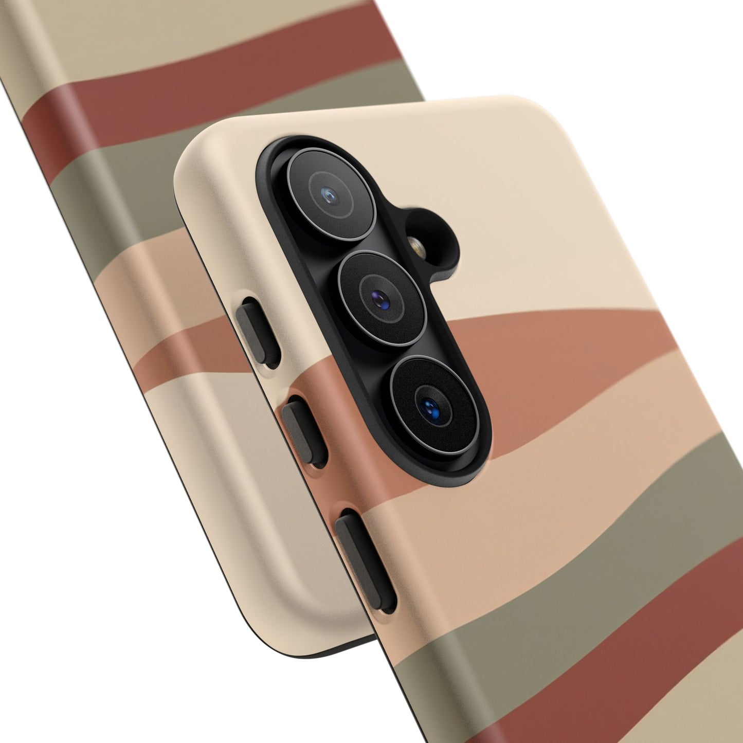 Samsung Galaxy Wavy Stripe Phone Case - Earth Tone Matte Tough Protective Cover