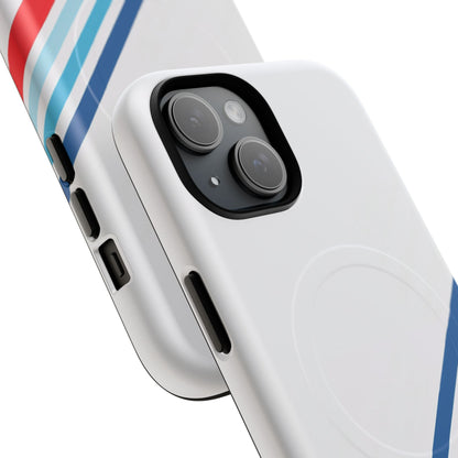 Retro Racing Stripe iPhone Case - Shockproof MagSafe® Compatible