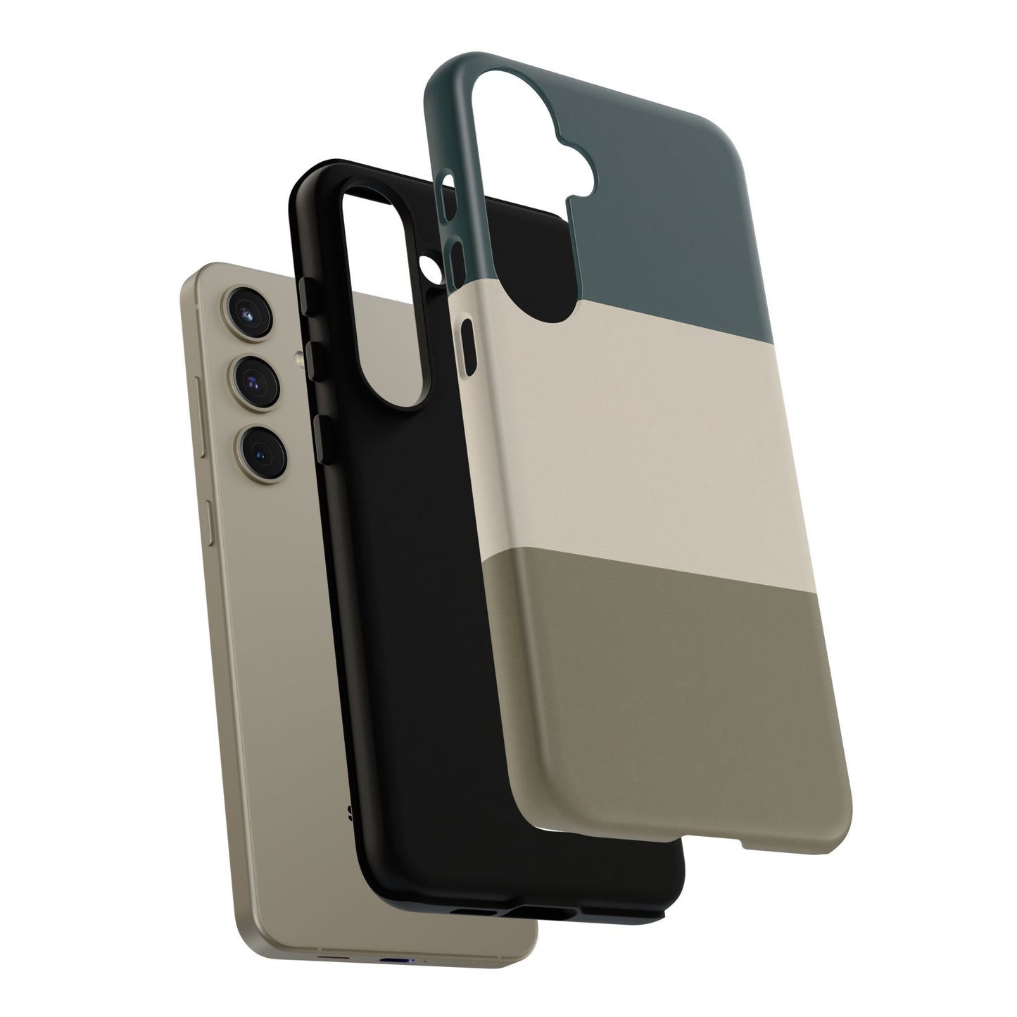 Samsung Galaxy Minimal Neutral Colour Block Phone Case - Matte Tough Protective Cover