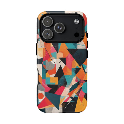 Abstract Colourful Art iPhone Case - Bauhaus Inspired, Shockproof MagSafe® Compatible