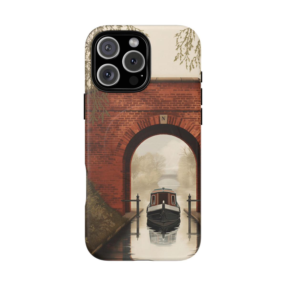 Willow Canal Bridge Passage iPhone Case – Heritage Waterway Design