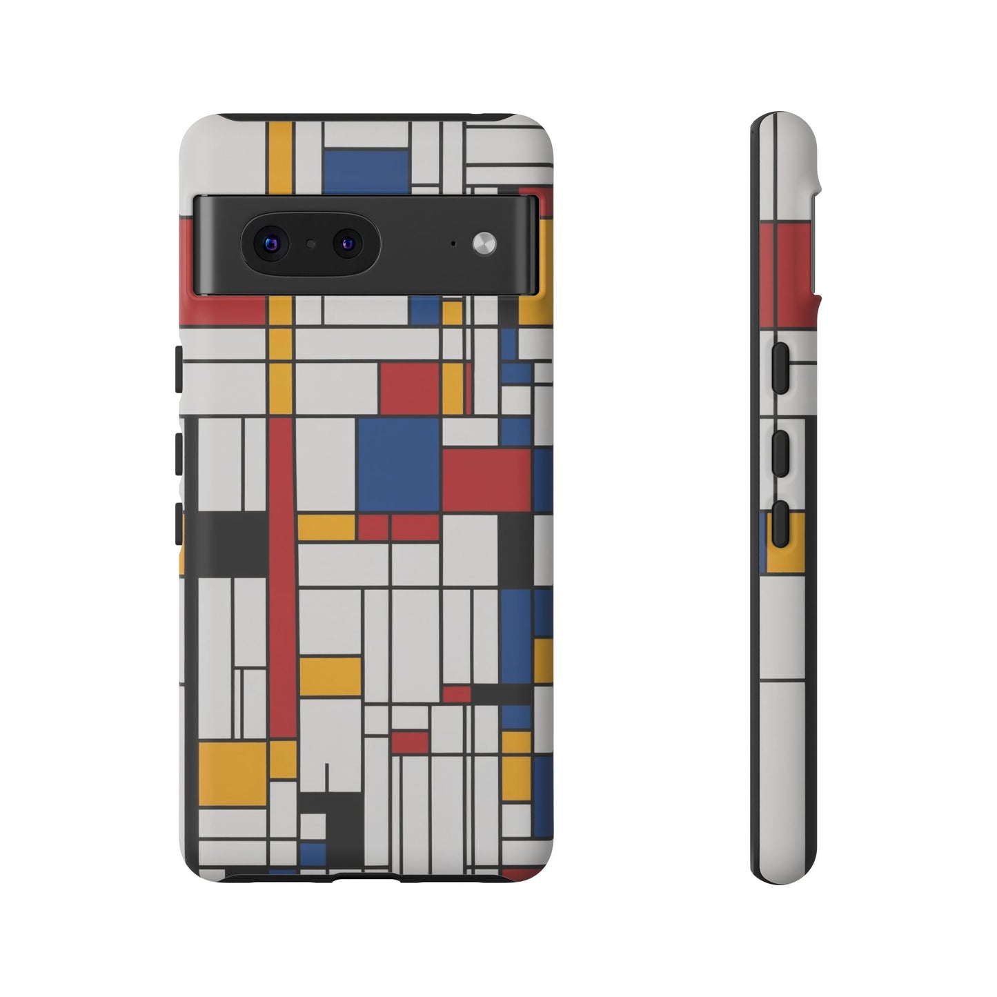 Google Pixel Case Mondrian Geometric Modern Art Design Matte Finish